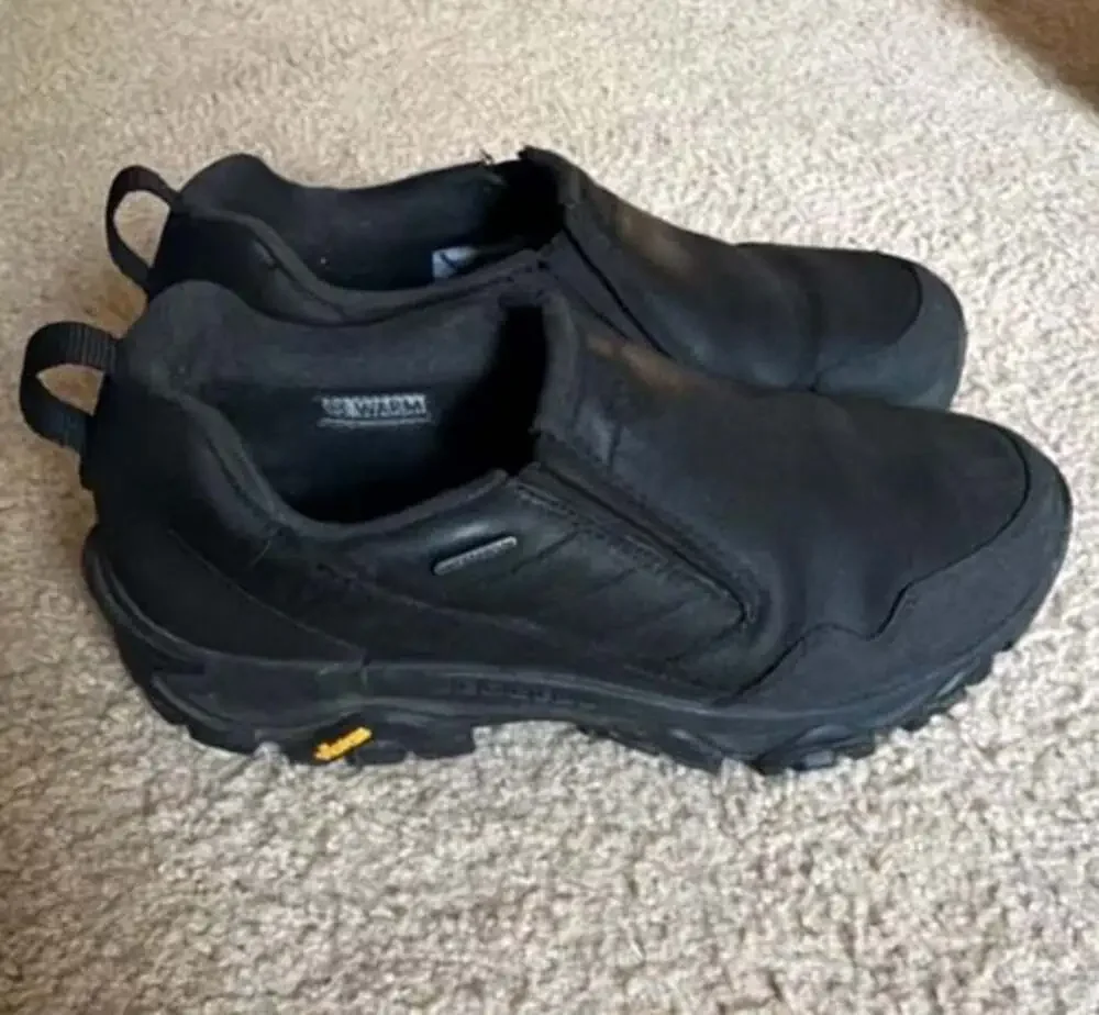 Merrell Men's Coldpack 3 Thermo Moc Waterproof Slip-On Shoes Black
